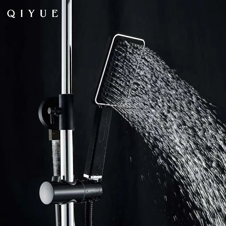 China bathroom hot and cold conceal italian shower mixer, black painted retro shower