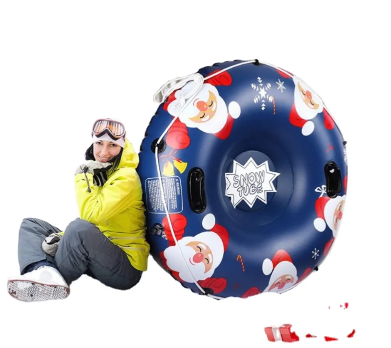 2021 New Trends Inflatable Santa Ski hoop Winter Ski tires Santa snowboard