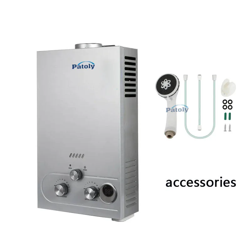 Sale China zhongshan wholesale gas hot water heater boiler 8L12L cheap price gas geyser 3.0V battery ignition parts instant home