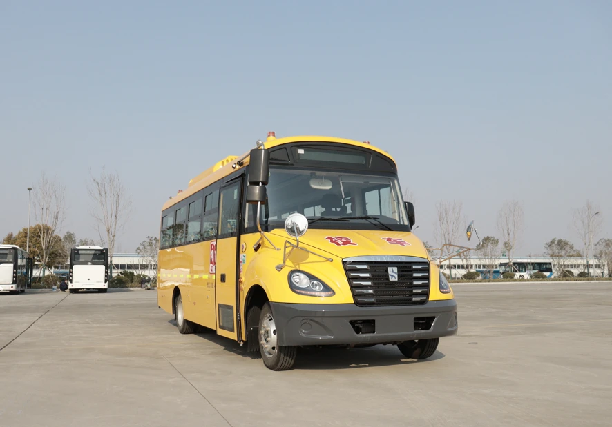 Used Diesel School Bus with 7.4 Meter Length Front Engine Euro 4 & Euro 3 Emission Standard for Public & Shaolin Schools