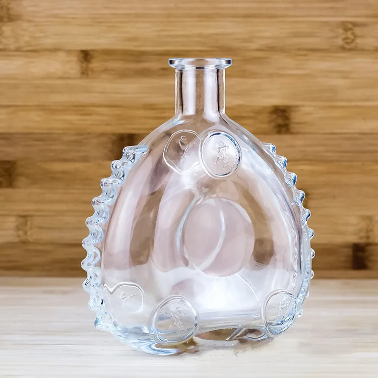 Luxury Custom Empty Crystal Gin rum brandy spirit whisky vodka liquor 750ml alcohol bottle XO glass wine bottles