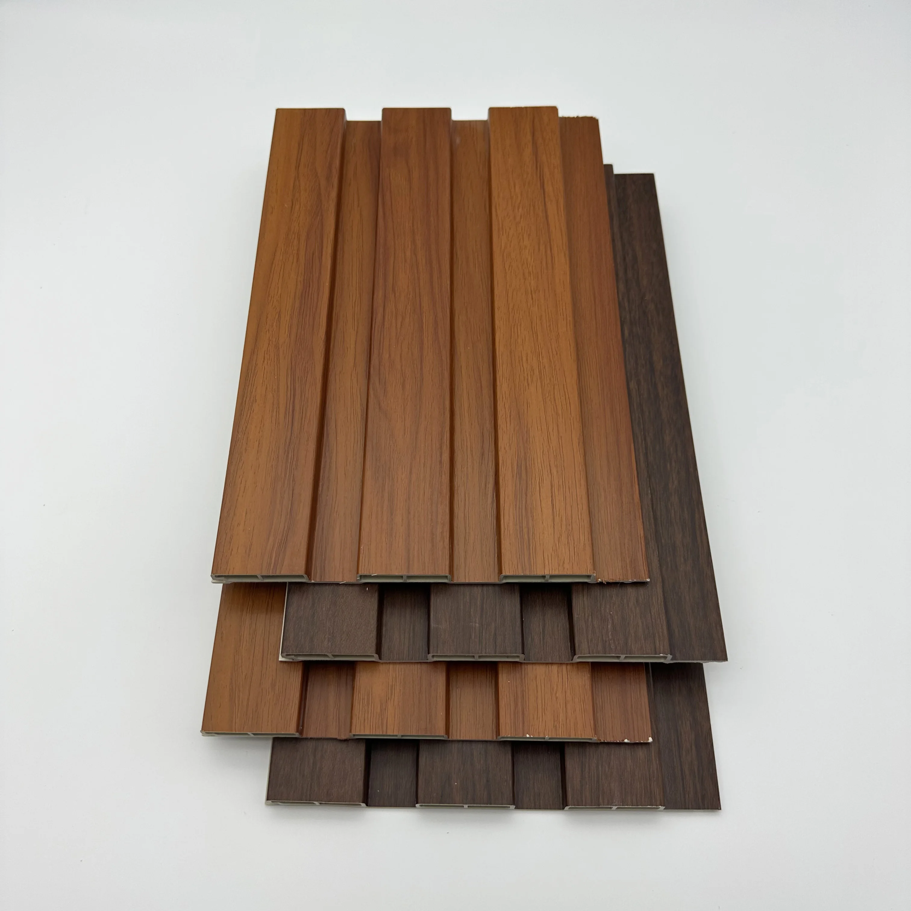 China Wholesale Eco-friendly wpc pvc stone wall panel Waterproof and Soundproof  pvc foam fluted panel interior home decoration