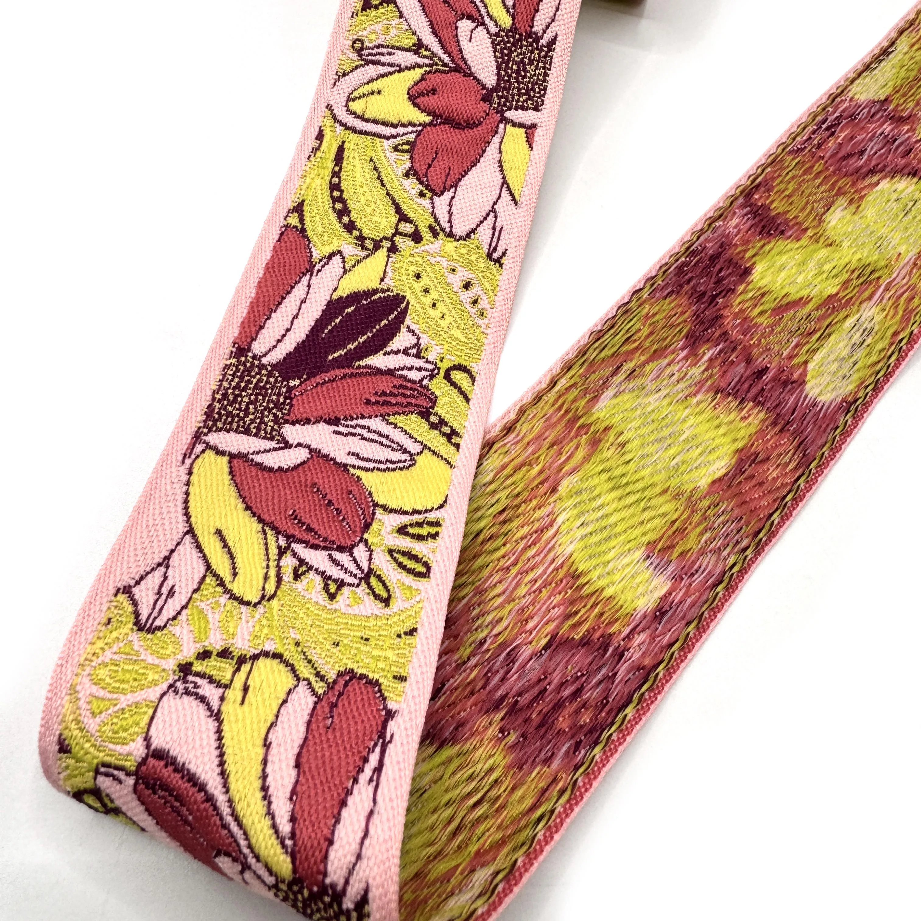 Professional Custom Exquisite Patterns 5 CM Retro Ethnic Wind Polyester Jacquard Webbing For Bag Strap