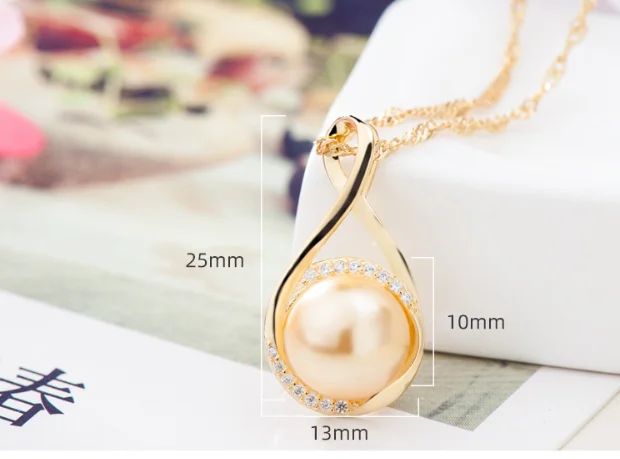 S925 Sterling Silver  Gold Cubic Zirconia Pendant  Jewelry accessories for Her Gifts for Woman Wife Girlfriend Mom