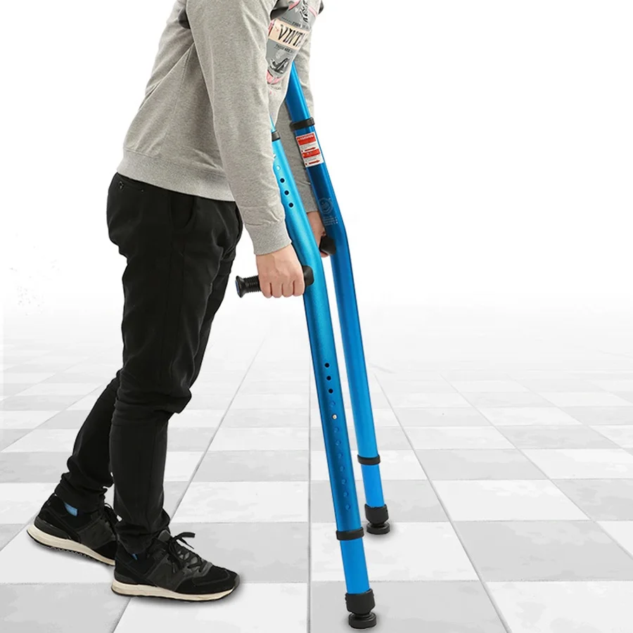 Luxury Advanced High Quality Axillary Crutches Adjustable Aluminum Folding Elbow Support Walking Crutch