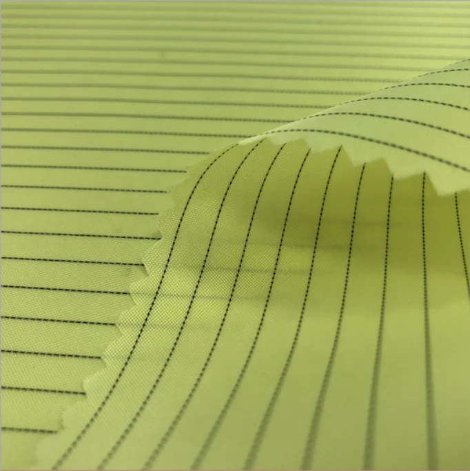 98% полиэстер 2% углеродное волокно ESD Антистатическая проводящая ткань для спецодежды Чистая