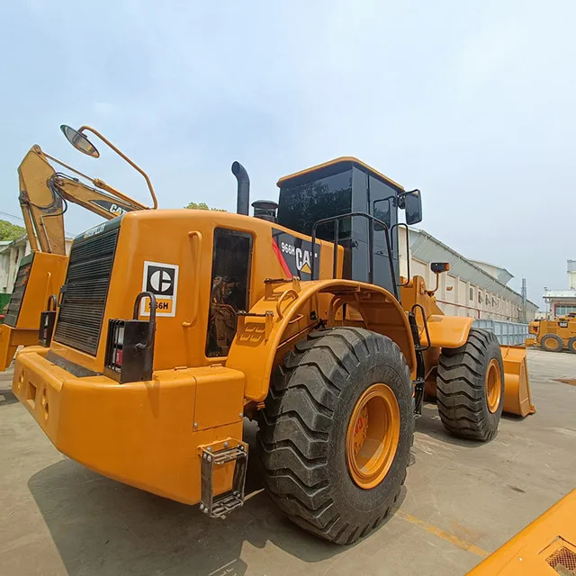 Быстрая доставка подержанных инженерных автомобилей CAT 966H подержанные шины погрузчики мощный двигатель и высокая грузоподъемность