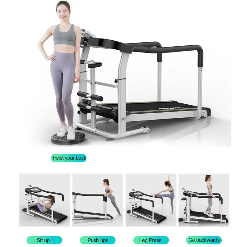 2024 New design Multi function plug free walking machine With LED Screen Running Treadmill