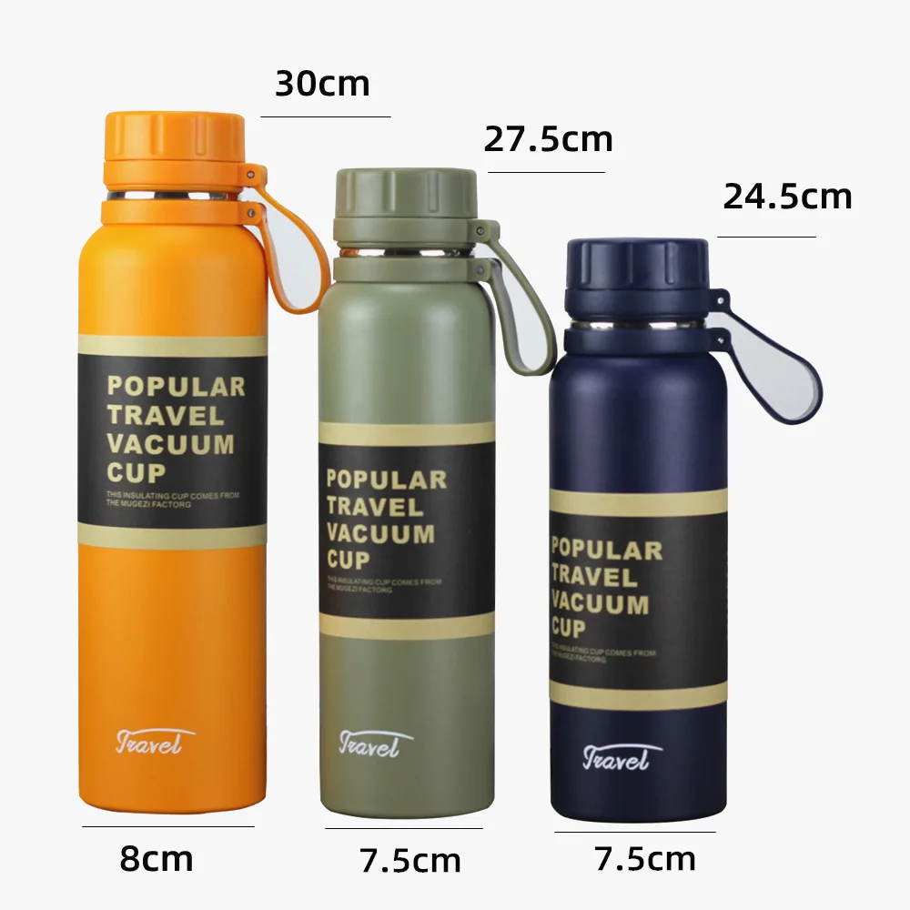 650/850/1100ml Stainless Steel Thermal Water Bottle Double Wall Vacuum Flask Sport Cup Large Capacity Travel Thermos Kettle