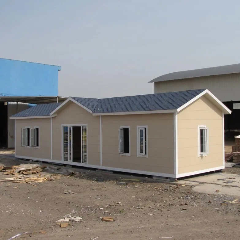 2 Floor Regular Style Family House Steel Structure Prefab House Villa With Garage