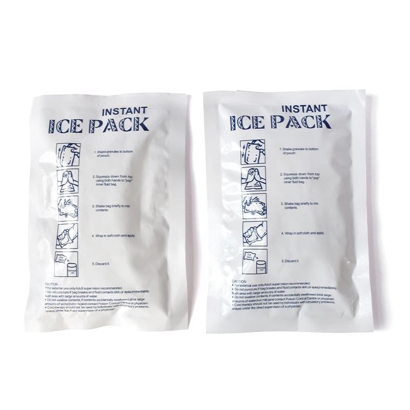 Custom First Aid Medical Non Toxic Ice Wraps Ice Bags Instant Cold Pack Ice Packs