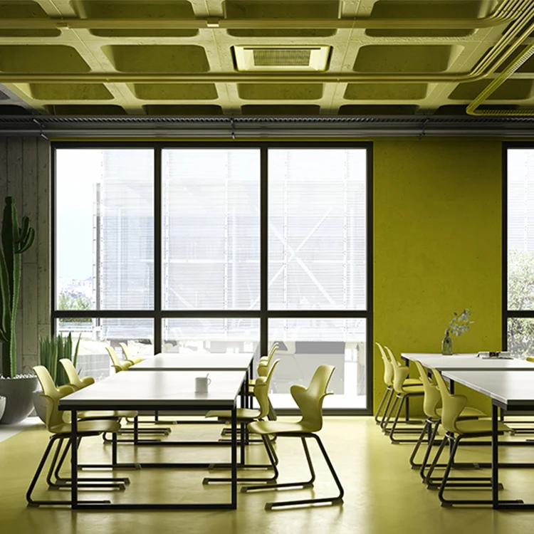 
Italian designer designed C Shape Legs Office School Student Stacking Meeting Training Chair 