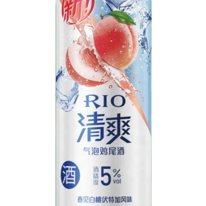 2022 NEW PRODUCT CHINA RIO cocktail fruit drinks wine fresh Spring Peach vodka 5%vol family bar holiday party home KTV 330ml can