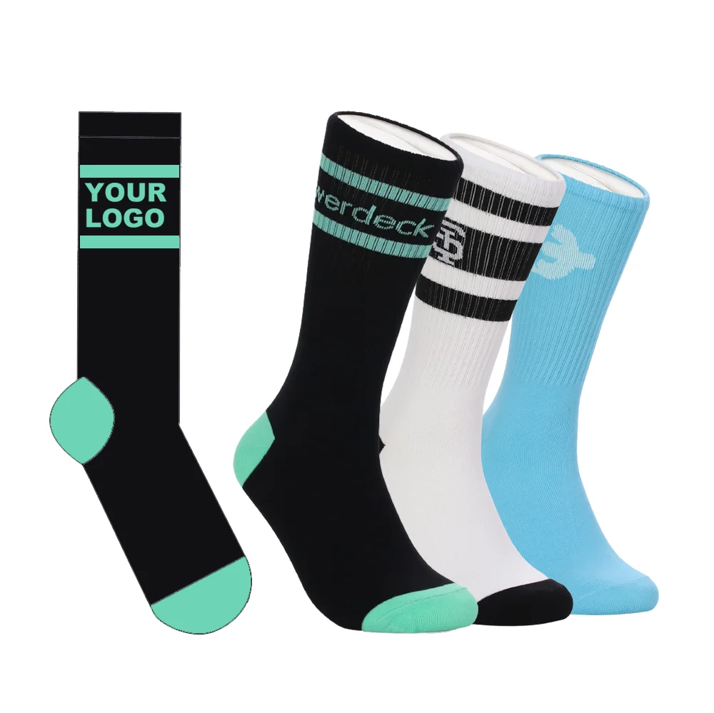 wholesale oem custom design your own logo men crew sports socks custom bamboo cotton black sock for man