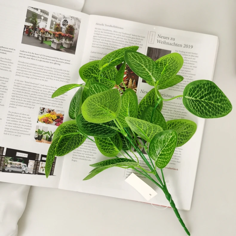 Artificial Leaves Green Wall Background Materials Flower Arrangement Fake Green Leaf