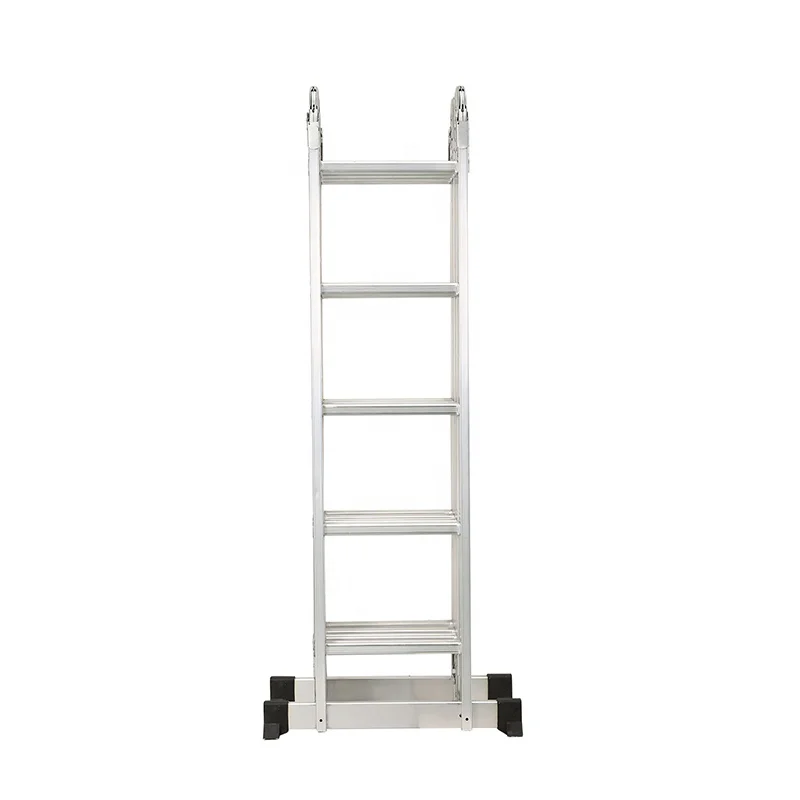 China Wholesale 4x3 4x4 4x5 4x6 Small Hinge Step Multi-purpose Ladder Foldable Ladder 5 Steps Aluminum Multi Function Ladder