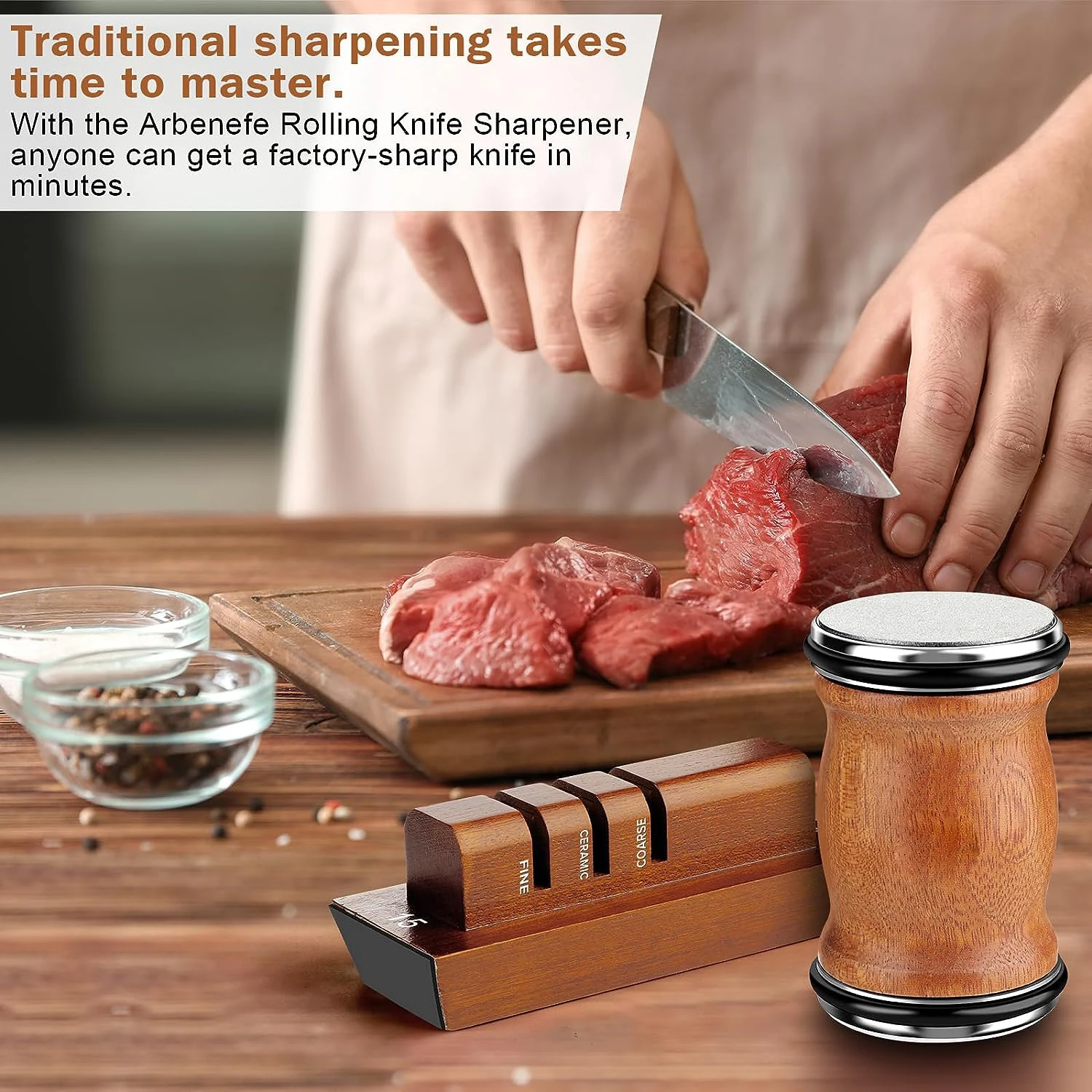 FLYWOD kitchen gadgets diamond scissors sharpener tools kit electric knife sharpener 15&20 degrees rolling knife sharpener