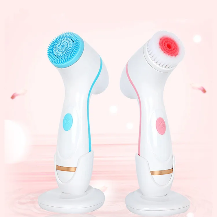 
New Vibrating Sonic Facial Cleansing Brush Silicone Electric Facial Cleansing Brush 