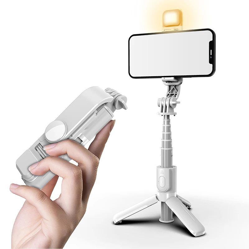 Hot Selling Mini Fill Light 360 Degree Easy to Switch 704mm Selfie Stick Tripod