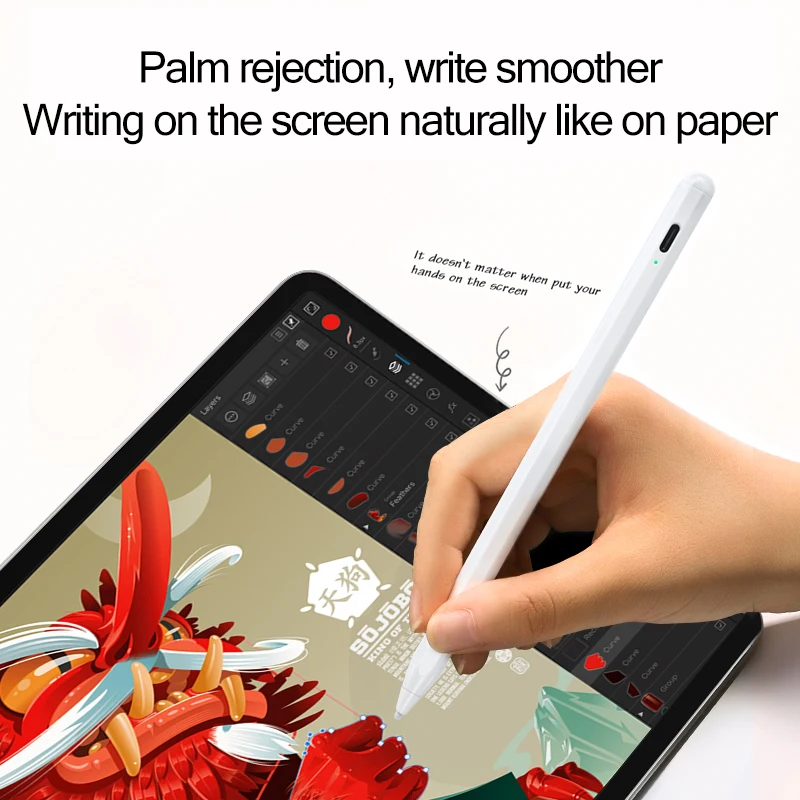 
Japanese must buy! Amazon hot products high quality tablet active capacitive stylus pen Palm rejection Anti-fingerprint for ipad 