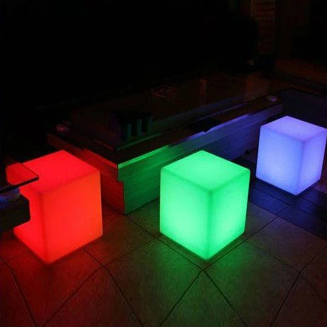 glowing light up bar led cube chair for outdoor party light furniture