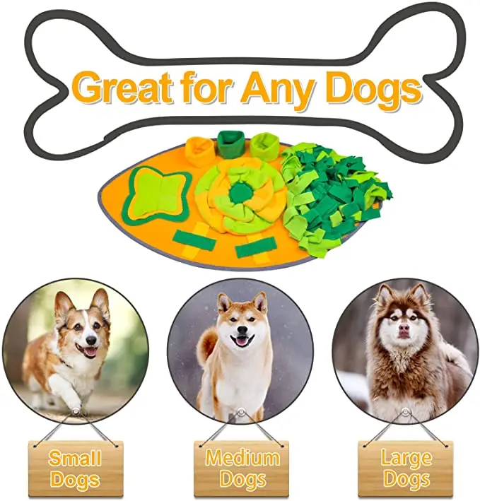 Portable Snuffle Mat For Dog Washable Puzzle Toys Pet Nose Work Mat Anti Slip Dog Training Slow Feeding Mat