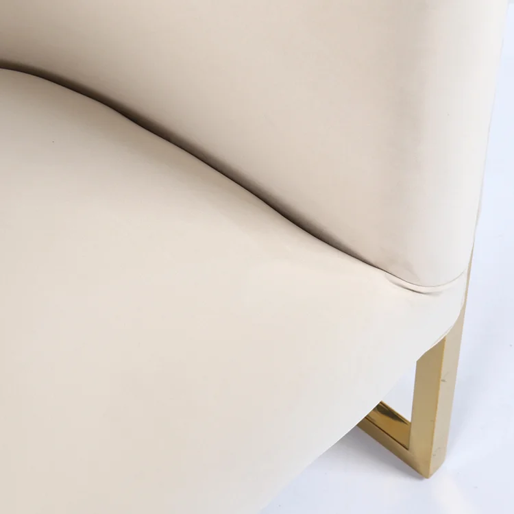 Modern Accent Chair Upholstered Stainless Steel Frame Living Room Velvet Accent Chair