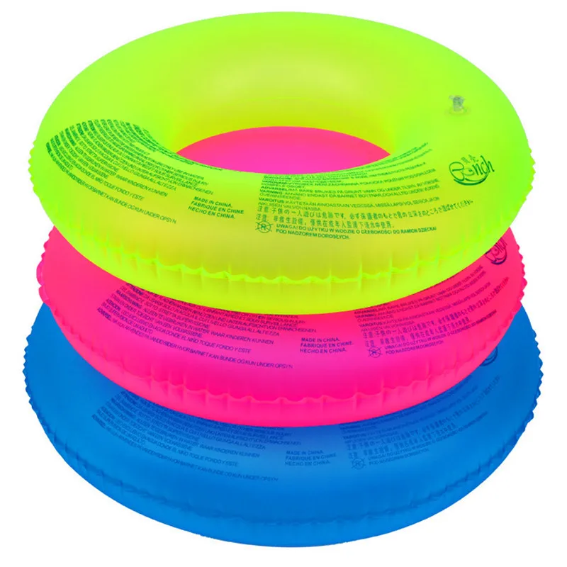 PVC material inflatable swim ring 3D inflatable fluorescent circle