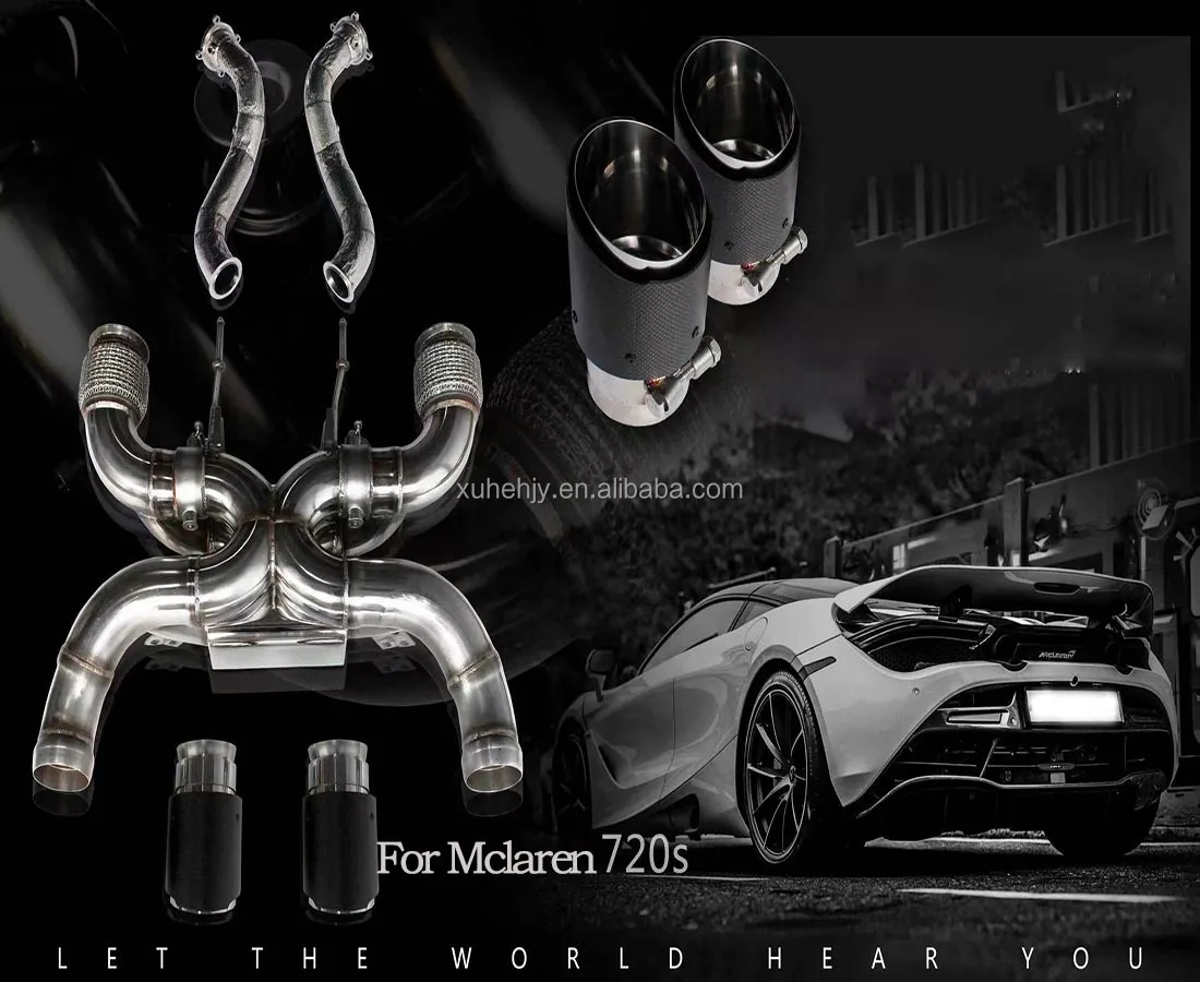 Facoty Price Full Catback Exhaust Downpipe For Mclaren 720/720s 4.0 2017-2019 Tuning Parts Catback Exhaust Pipes System