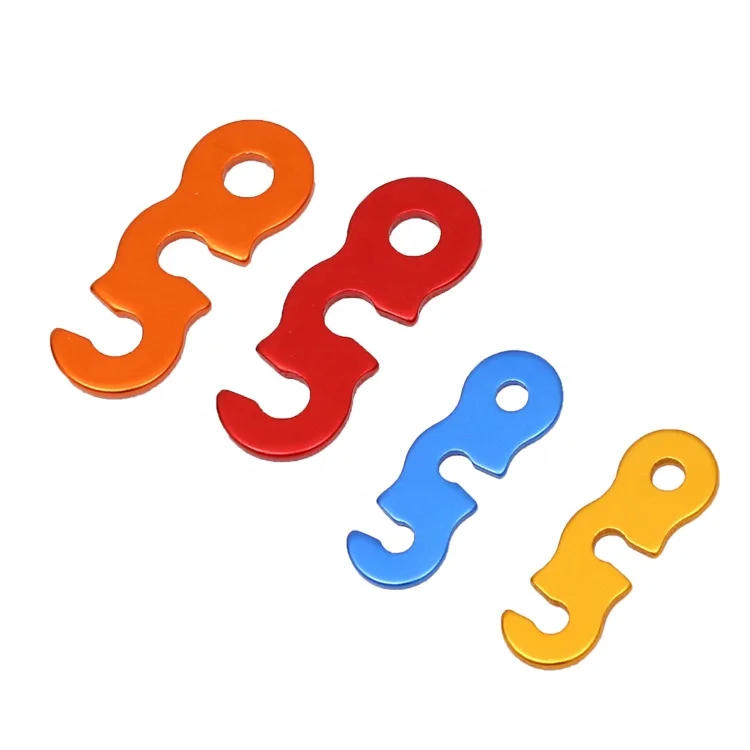 Camping Tent Accessory Aluminium Guyline Adjuster Tent Fastener Wind Rope Triangular Stopper Guy Line Slider Rope Tensioner