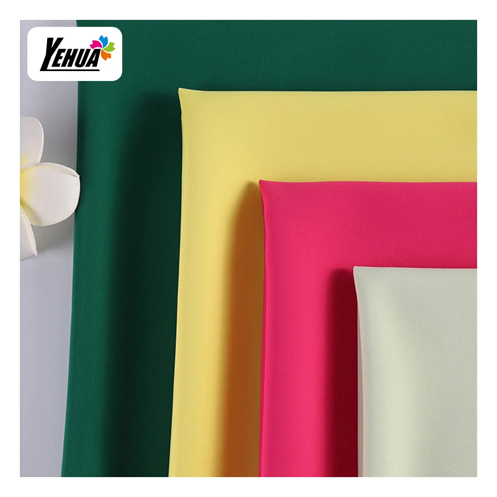 Yehua текстильная тканая двухслойная 95% полиэфирная 5% спандекс ткань 4 способа эластичная