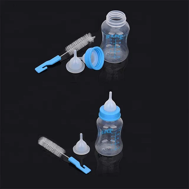 Tiktok Hot Selling 60ml/150ml High Temperature Resistance Pet Feeding Bottle Kit Cat Nipple