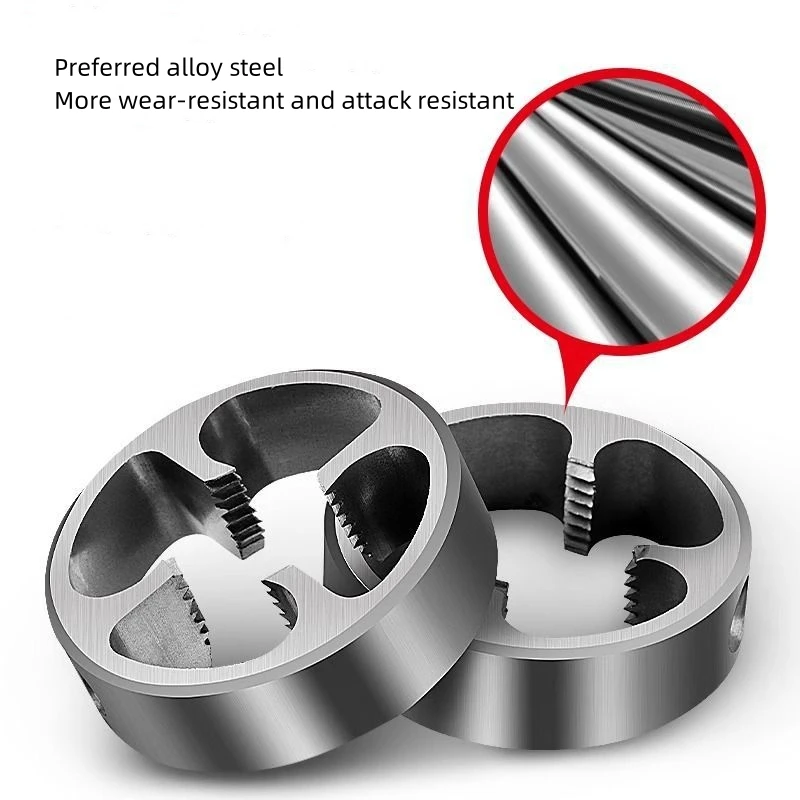 6pcs Water pipe screw die 1/2 3/4 1 Inch Hand Tool Easy Apply Plastic Pipe Threader Powerful Screw Die Set for Pumps PVC Tool