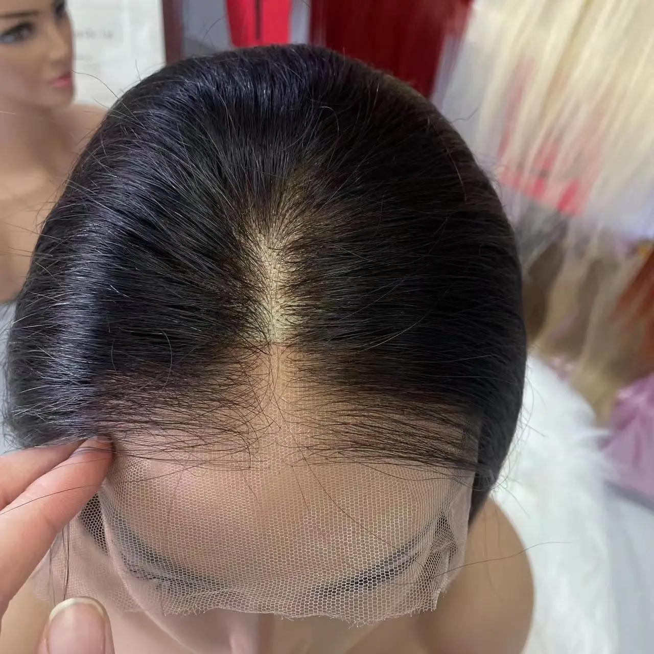 Amara best quality double drawn bone straight bob wig from vietnam bleach knot and HD frontal lace 100%human raw hair wig