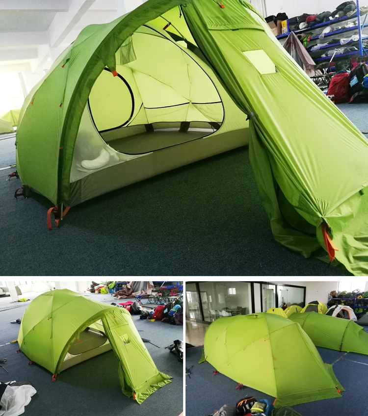 Private Label Professional Waterproof Folding Mountain Tent Windproof High Stability with Snow Skirt Alu Pole