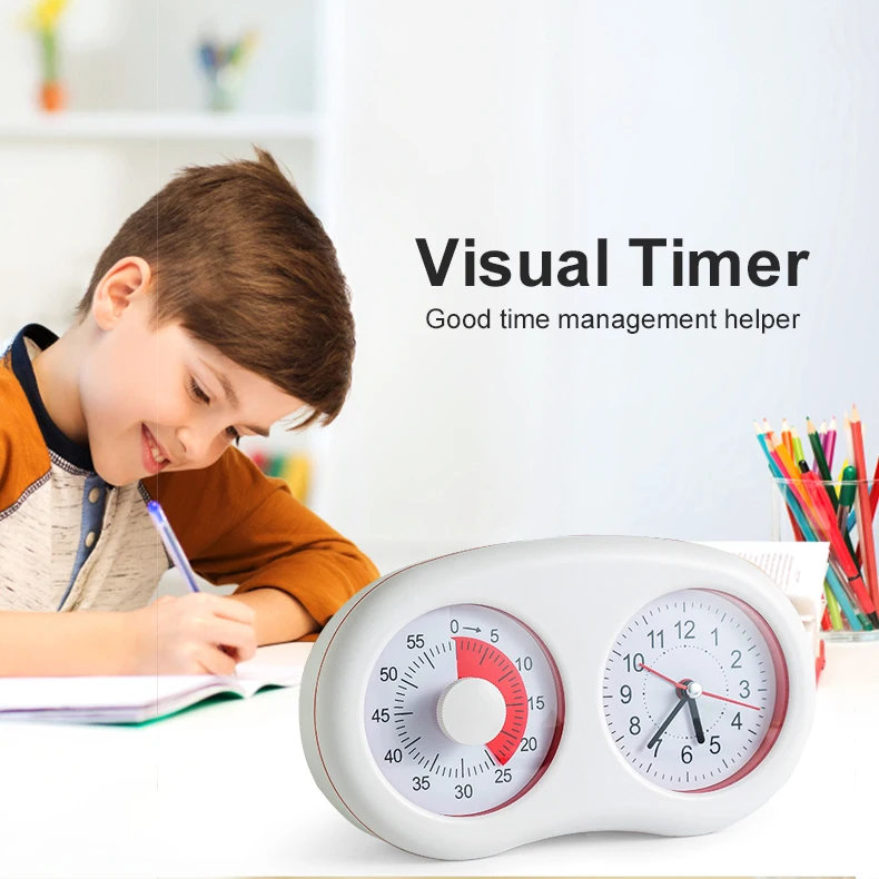 Pomodoro Countdown Productivity Timer Time Management Google Timer Multi-function Visual Timer for Kids Study Table Clock