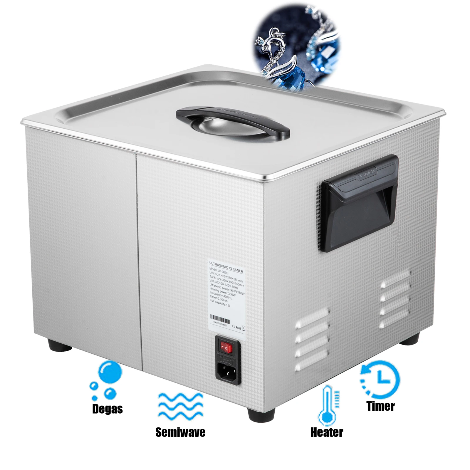 
 Стоматологический Ультразвуковой очиститель с австралийской/американской вилкой, ультразвуковая машина 15 л, цифровой ультразвуковой очиститель для чистки протезов  Стоматологический Ультразвуковой очиститель австралийская/Американская штепсельная ультр