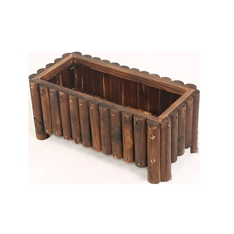 Garden Bed Raised Elevated Planter Box Raised Vegetable Pot, Garden Flower Pot Anticorrosive Wood Outdoor Wedding Pine Modern