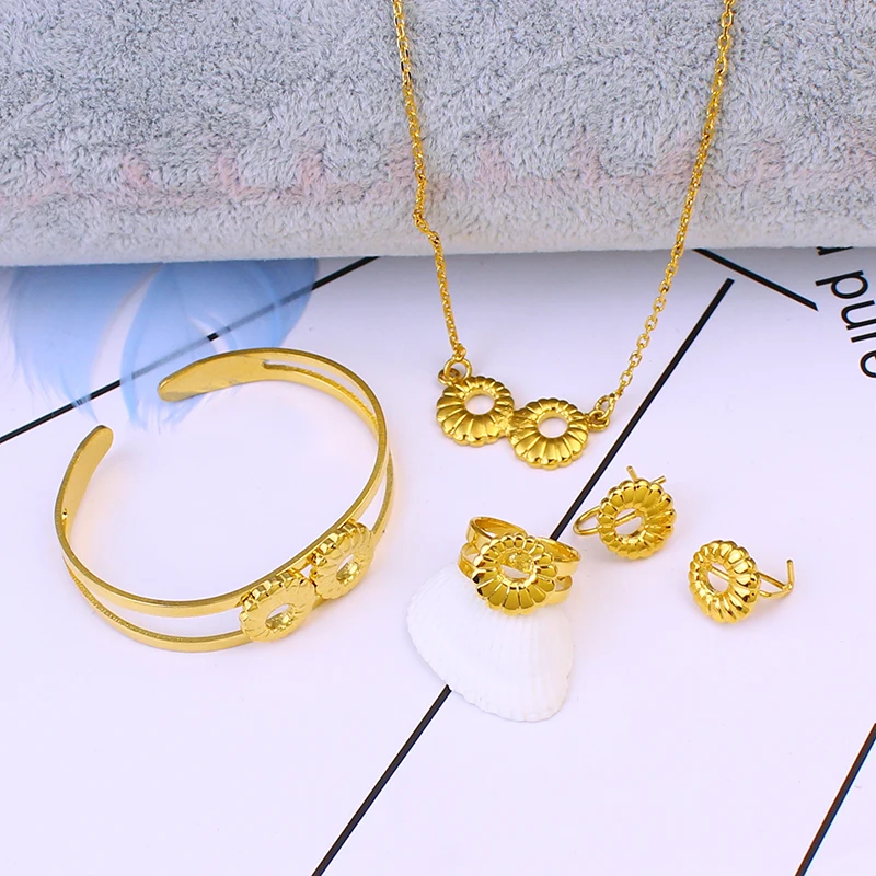 Fashion Luxury Circle suit jewelry set for Wedding Jewelry