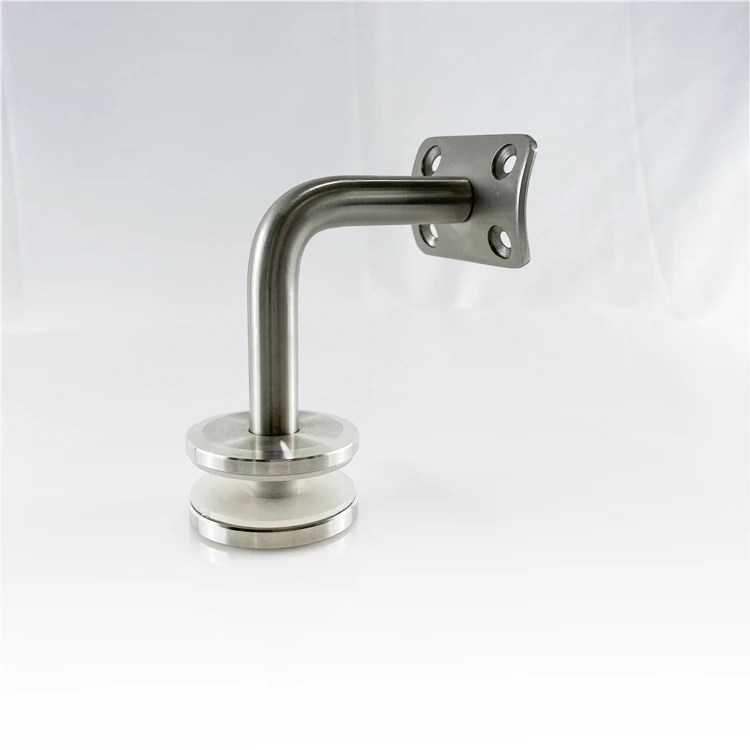 Modern Design Balustrade Fittings Glass To Tube 90 Degree Round Stainless Steel Railing Stair Handrail Bracket
