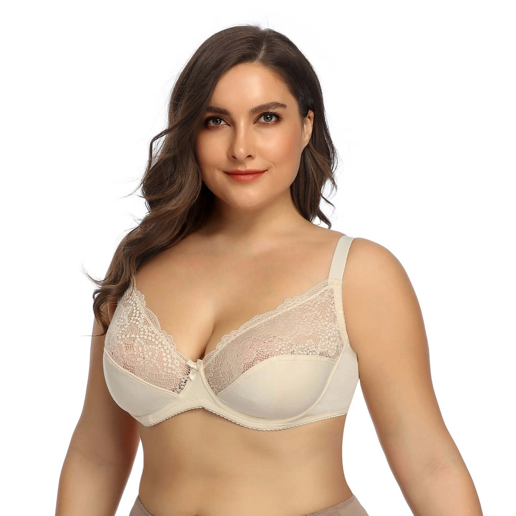 Intiflower BL88717 Ultrathin Women Underwear Soft Plus Size Bra Sheer Full Coverage Big Cup Lace Sexy Lingerie Bras