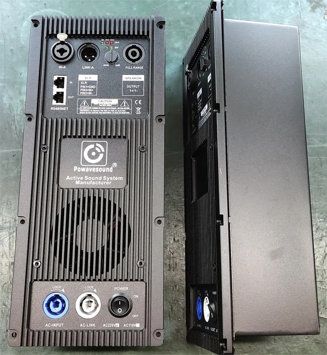 Amplifier module for active line array speaker DSP inside digital crossover and PC software control 1CH 2CH and 3CH for optional