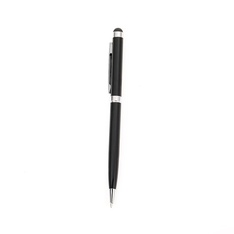 black silver gold Simple hotel logo metal ball pen slim cheap price stock short oil ink pen Matte soft ball pen