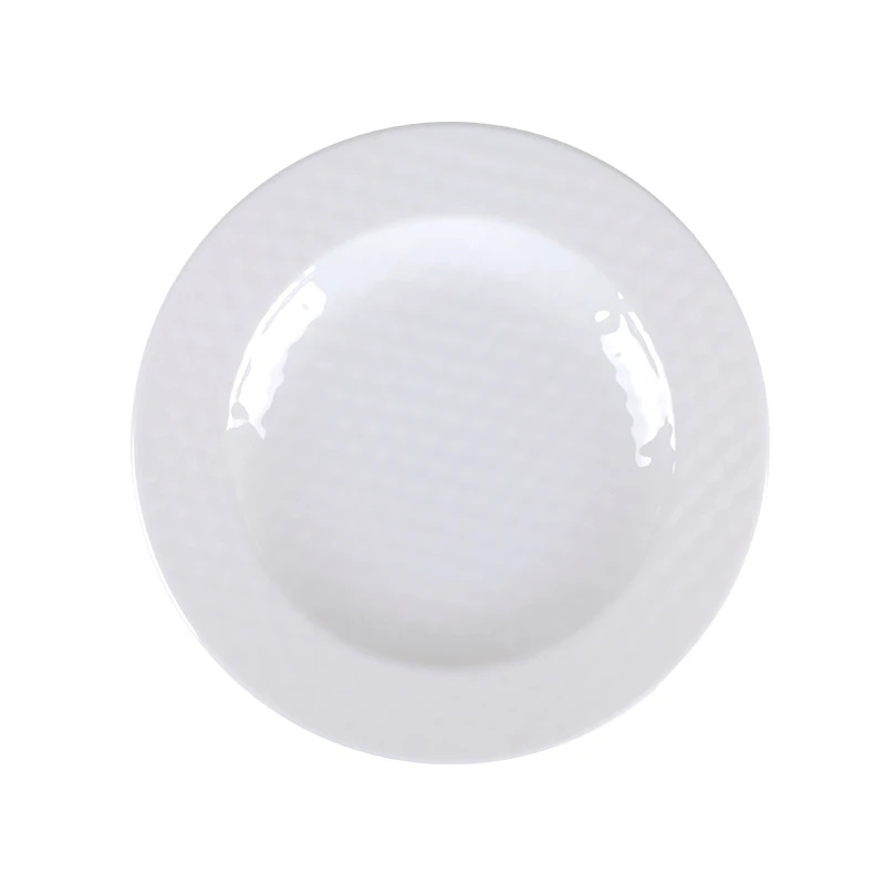 Tableware Factory Non-Toxic And Durable  Elegant Dot Pattern Shallow Plate Design Your Own