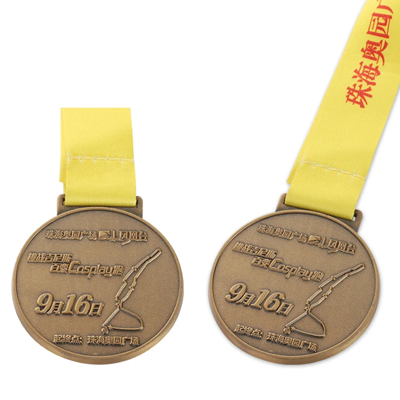 Medallion Gold Sliver Brass Custom Soft Enamel Metal Sports Runner Cheap Awards Judo 3D Marathon Medals And Trophies