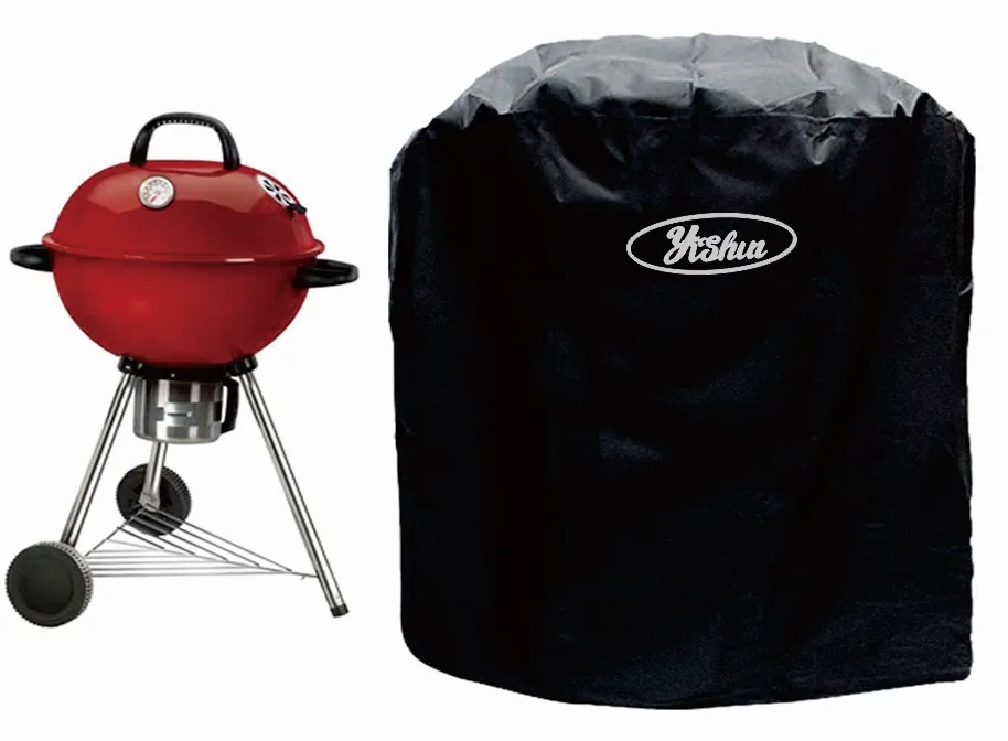 Custom Durable Polyester Rip-proof BBQ Waterproof Outdoor Round Charcoal Kettle Grill Barbecue Grill Cover