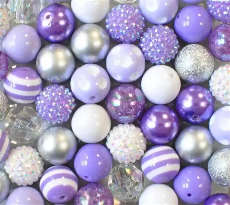 J117 Wholesale 50pcs/bag Chunky Gumball Beads dalmatians style 20mm bubblegum beads mix Loose Beads For Jewelry Making