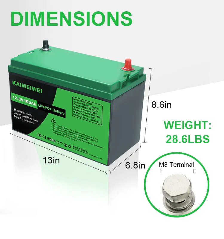 New product price bms 8s 24v lifepo4 24V 100Ah LifePO4 battery pack rechargeable li-ion bateria power safe 12v 100ah