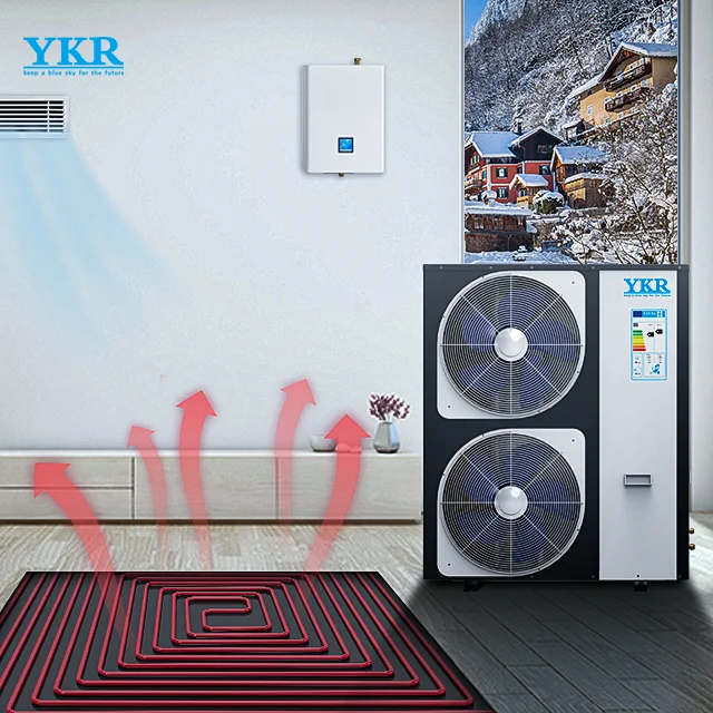 YKR heatpump10KW 20 KW Split DC inverter heat pump High COP Air Source Heat Pump water heater heating cooling