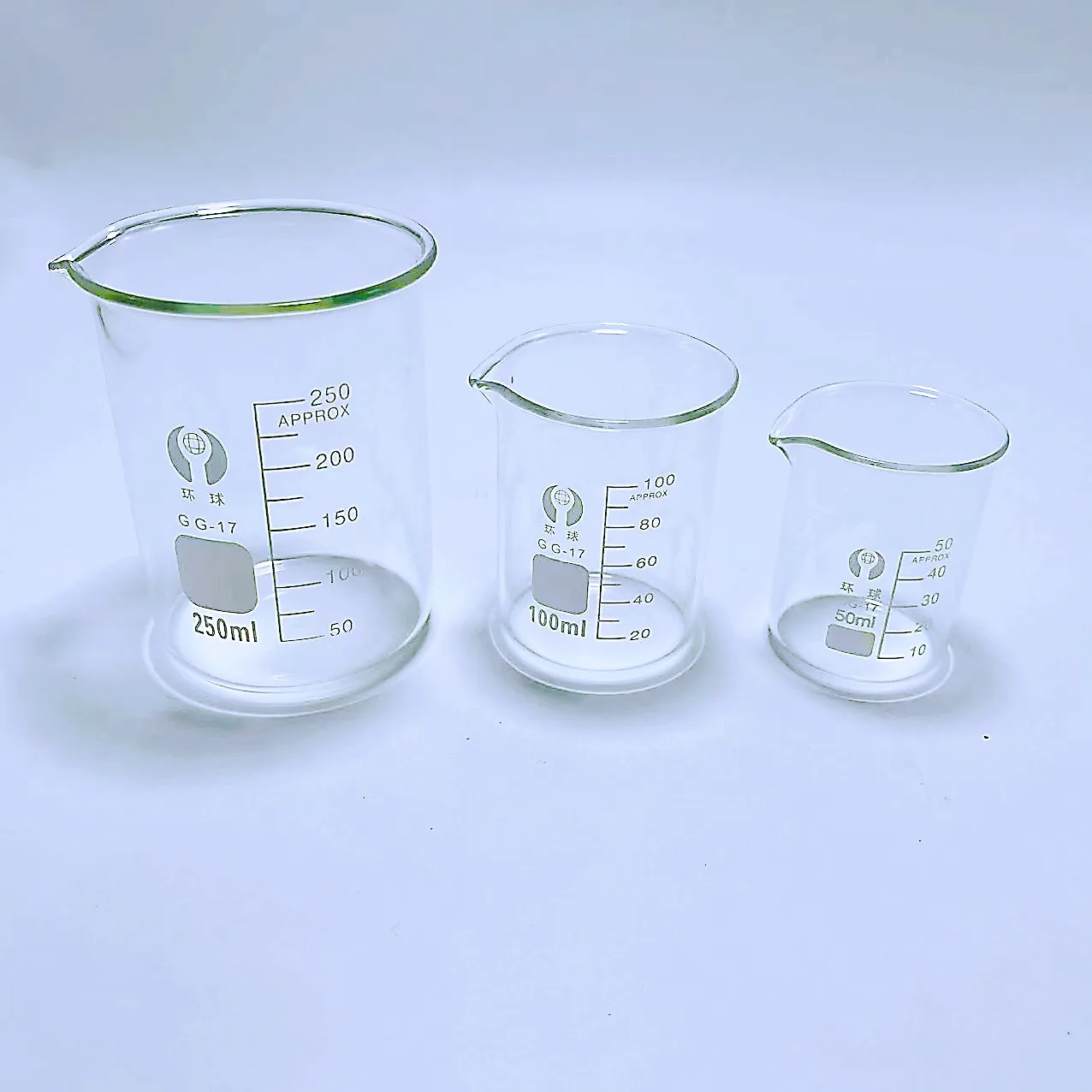 50ml 250ml 20ml 50ml 100ml 250ml 500ml 1000ml 2000ml  Measuring  Glass Beaker Printed Graduation for School research